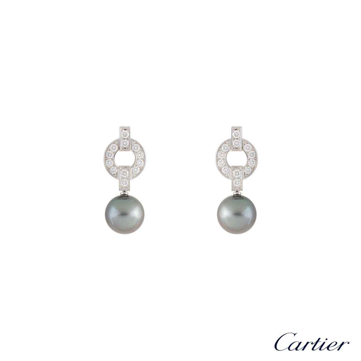 cartier black pearl earrings